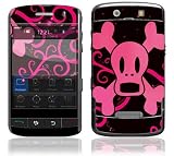 Pink Screaming Crossbones Design Decal Skin Sticker for the BlackBerry Storm 9530 9500 Cell Phone