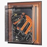 Case-Up Catcher's Mitt Display Case with Engraved MLB Team Logo (Black Finish)