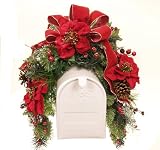 Poinsettia Holiday Mailbox swag