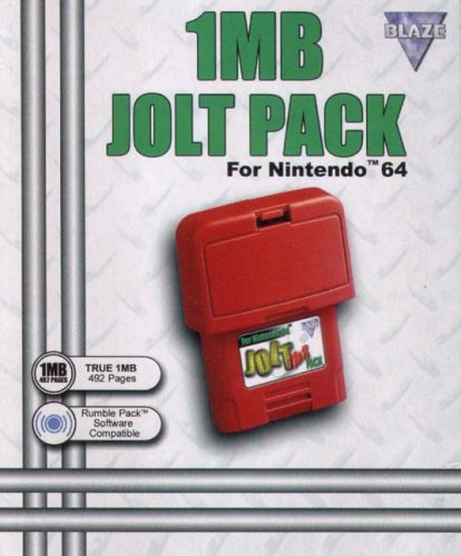 Childrens Toyshop  Video Games : Fire International 1 MB Red Jolt Pack - Memory Card and Rumble Pack (N64)