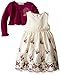 American Princess Girls' Embroidered Sweater Dress with Cardi