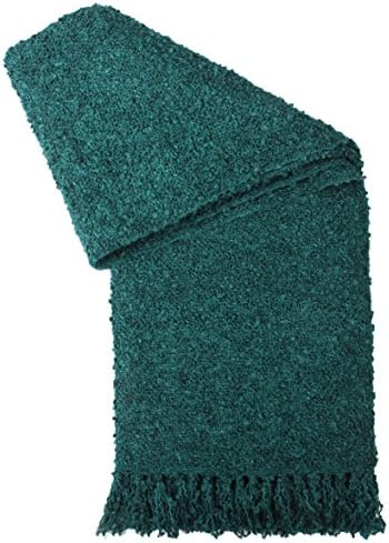 Jovi Home Verona Hand Woven Throw, 50 by 60-Inch, Teal