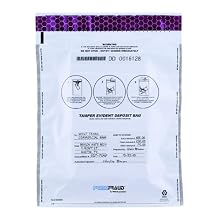 MMF Industries FREEZFraud Deposit Bags, 12 x 16 Inches, 100 Bags Per Pack, White (236210406)