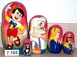Russian Nesting Doll Pinocchio 5 Pc / 7 in 7.105