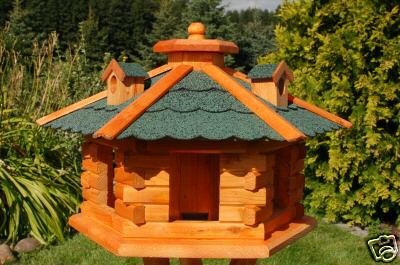 XXL Vogelhaus Vogelvilla mit Gauben Nr16 Dach grün