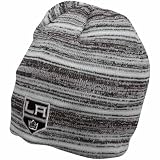 Reebok Los Angeles Kings Black-Gray Static Striped Reversible Beanie
