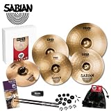 Sabian 35003B-DPS1 B8 Pro Power Cymbal Pack with LP Rumba Shaker, Evans Drum Survival Guide, Sabian Cymbal Care Kit and 5A Pro-Mark