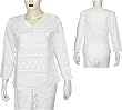 Womens Fashion Cotton Long Sleeve Top Blouse Chikan Embroidery Size S (ctop386)