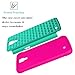 Samsung Galaxy Mega 6.3 Case, EC™ Elegant Studded Rhinestone Case, Hybrid Dual Layer Diamond Case Cover for Samsung Galaxy Mega 6.3 (Teal/Hot pink)