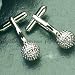 Rodium Plated Cufflinks with Golf Ball