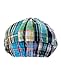 NYFASHION101 Men's Multicolor Plaid Patchwork Buttoned Duck Bill Newsboy Ivy Cap, Green