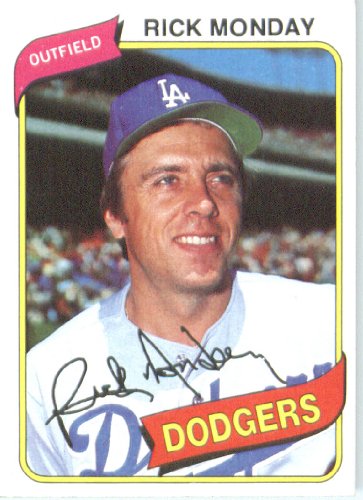 1980 Topps # 465 Rick Monday Los Angeles Dodgers Baseball Card