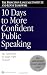 10 Days to More Confident Public Speaking 10 Days to More Confident Public Speaking