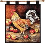 Review Pure Country  / English Cockerel, Chicken Woven Tapestry Wall Hanging