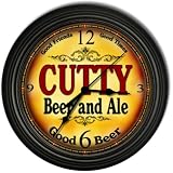 Cutty 's Beer and Ale Black Cascading Pub Style Wall Clock