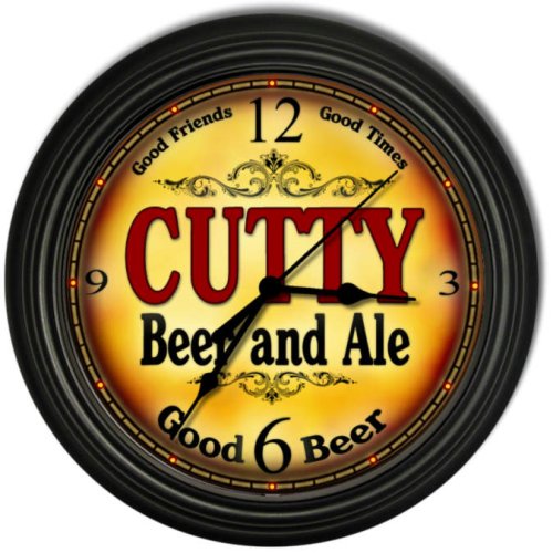 Cutty 's Beer and Ale Black Cascading Pub Style Wall Clock