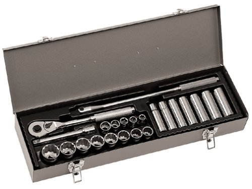Allen 19210 23-Piece 6-Point and 12-Point 1/2-Drive Socket Set