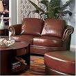 Fairbanks Leather Love Seat By Coaster Furniture With Silver Shipping