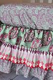 Purple Peacock Bumper-less Crib Bedding