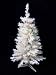3' Pre-Lit White Artificial Christmas Tree - Multi Lights