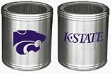 Kansas State Wildcats Stainless Steel Can Cooler with Foam Insert (Set of Two)
