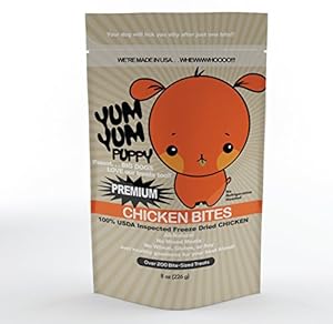 YumYum Puppy Savory Chicken Bites Dog Treats (8 oz.) - All-Natural USDA Inspected Freeze Dried Chicken - Gluten, Grain & Wheat Free - Dog Training Treats & Pet Supplies YumYum Puppy Savory Chicken Bites Dog Treats (8 oz.) - All-Natural USDA Inspected Freeze Dried Chicken - Gluten, Grain & Wheat Free - Dog Training Treats & Pet Supplies