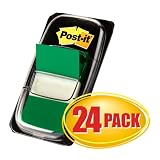 Post-it  Flags 680-3-24, Green, 1 inch x 1.7 inches
