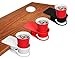 Bestsupplier 3 Pack Desk Side Bottle Cup Stand The DIY Glass Clamp Storage Saucer Clip Water Coffee Mug Holder Clip Design, (Red, Black and White)