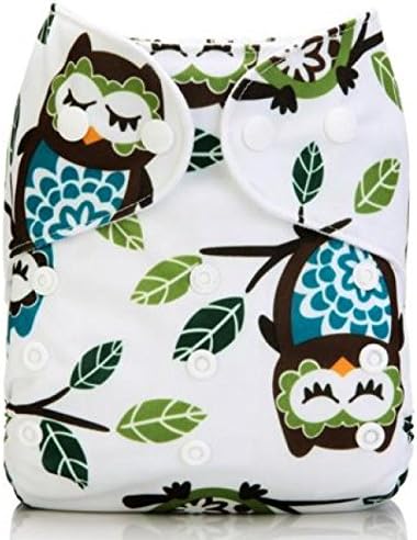 Washable Baby Cloth Diaper Cover Waterproof Cartoon Owl Baby Diapers Reusable Cloth Nappy Suit 0-2years 3-15kg termék baba ajándék (1pc, style 1)