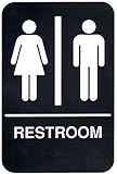 Update International (S69B-4BK) "Restroom" Braille Sign
