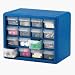 16 Drawer Craft Center Cabinet - Blue/Grey w/ Clarified Drawers