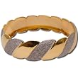 Gold and Rodium Plated Bangle Bracelets Costume Jewelry in Indian-Style 2.25 inches