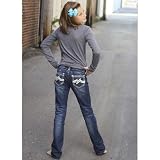 51DCCD5VIsL. SL160  Miss Me Dark Blue Denim White M Pocket Stitch Designer Jeans Girl 7 14
