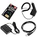 GTMax Black Rapid Car Charger + Home Travel Wall Charger + Sync Transfer USB Data Cable + Antenna Booster Sticker for Verizon Motorola Devour A555 Android CDMA Cell Phone