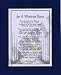 For A Wonderful Doctor Touching 8x10 Poem, Double-matted In Navy Over White And Enhanced With Watercolor Graphics.