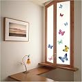 Easy Instant Decoration Wall Sticker Decal - Vivid Colorful Butterflies