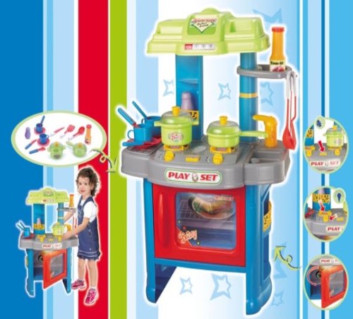 Kinder Herd Küche 29 Teile 60cm Backofen Licht + Ton
