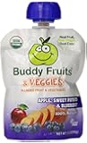 Buddy Fruits Blended Fruit and Veggies, Apple, Sweet Potato and Blueberry, 5.2 Pound (Pack of 14)