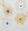 Club Pack of 32 Christmas Jewelry Gold & Silver Snowflake Pendants on Chains
