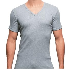 グンゼ THE GUNZE NEXTRA-COTTON 【リブ】 VネックTシャツ CK8115