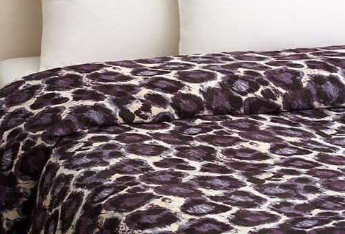 Diane Von Furstenberg Cheetah Spot Navy & Violet FULL/QUEEN Duvet Cover