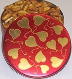 Gourmet Food : Scott's Cakes Honey-Mustard Pretzel Nuggets in a Heart Tin