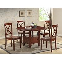 Boraam 21012 5-Piece Madison Dining Room Set, Cherry