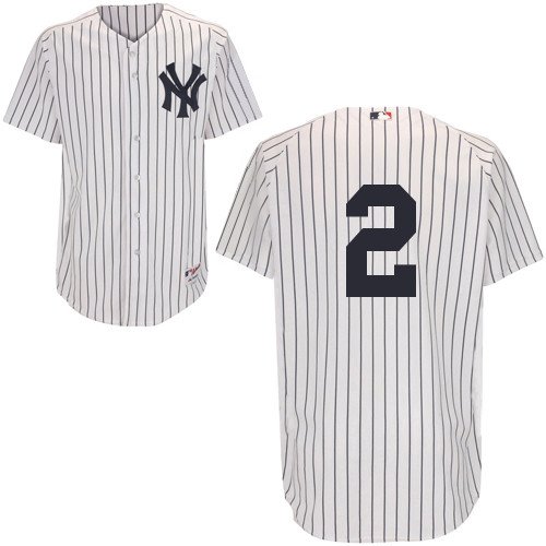 Derek Jeter New York Yankees Authentic Home Pinstripe Jersey By Majestic