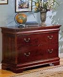 Cherry Finish Louis Philippe File Cabinet