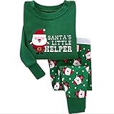 子供 長袖 パジャマ サンタクロース サンタ クリスマス 被るタイプ キッズ 男の子 女の子 ルームウェア 2点セット 2色展開 ピンク グリーン (110, グリーン)