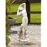 Large Garden Statues - Nude Shell Girl Stone Figurine Sculpture