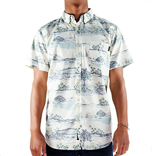 Molokai Mens Hawaiian Printed Button Down Shirt