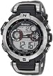 Armitron Men's 408231RDGY Silver-Tone and Black Chronograph Digital Sport Watch