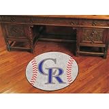 Colorado Rockies MLB Baseball" Round Floor Mat (29")"